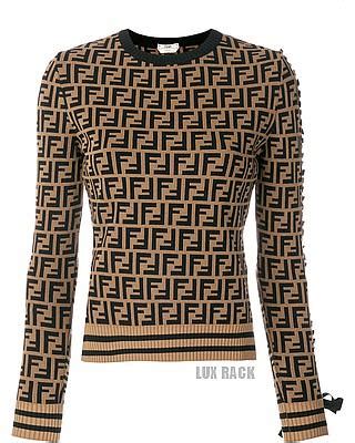 fendi tie-detailed panelled cotton sweater|Fendi jewelry online.